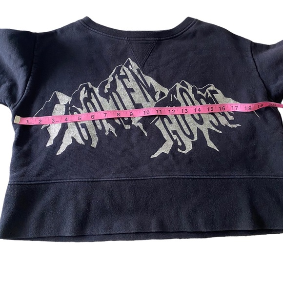 GOLDEN GOOSE Calla Black Cropped Sweatshirt Size Medium - Picture 4 of 7